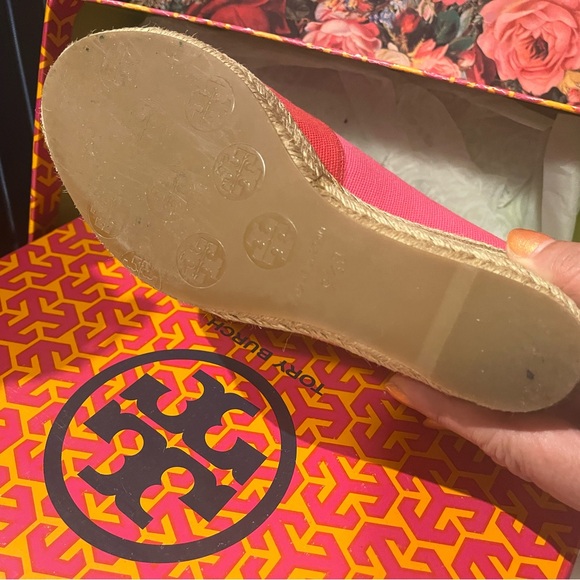 Tory Burch Pink & Red Espadrilles- size 9 - m7 - Picture 3 of 5